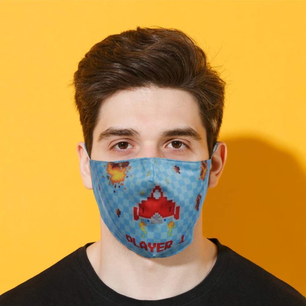 Puckator Reusable Face Covering - Non Medical Large Size Twin Pack (Game Over)