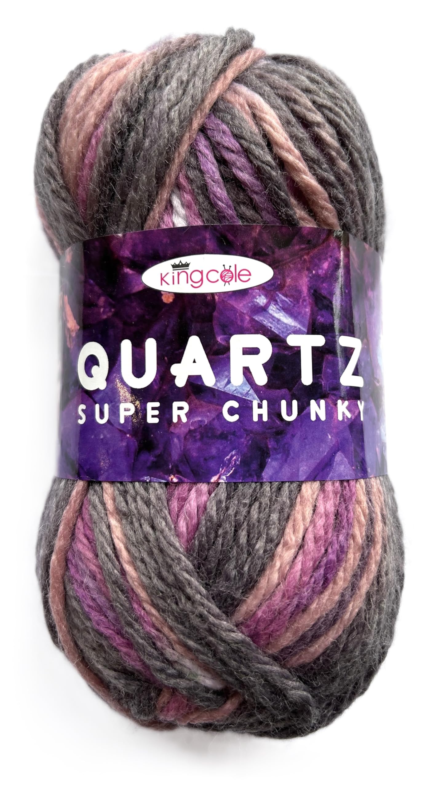 King Cole Quartz Super Chunky Strickgarn, selbstgestreift, 100 g
