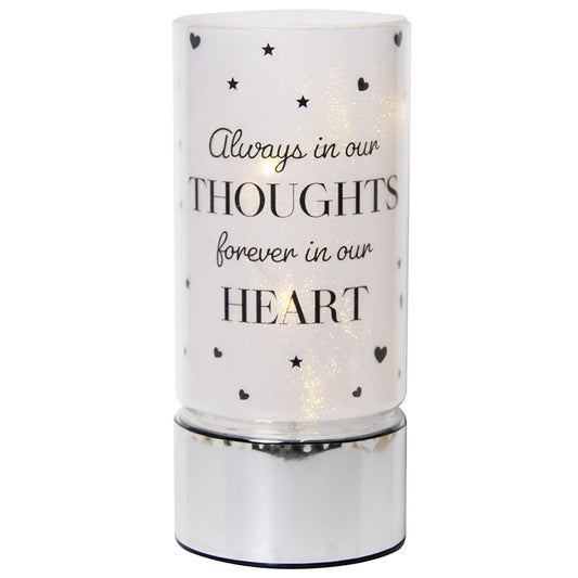Lesser & Pavey LED Tube Lamp - Always in Our Thoughts Forever in Our Hearts - Sparkle Lamp