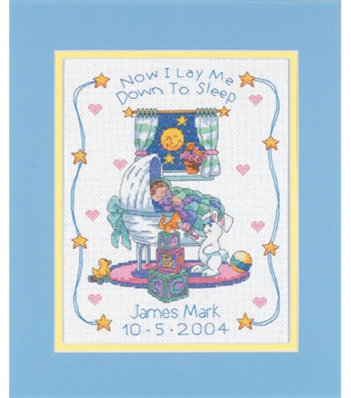 Dimensions Baby Hugs Bedtime Prayer Birth Record Cntd X-Stitch Kit