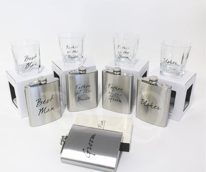 Usher Silver Aluminium Keepsake Hip Flask - Wedding Favour