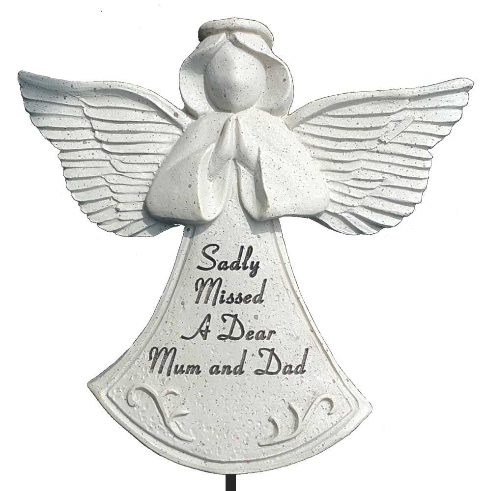 Mum & Dad Guardian Angel Stick Graveside Ornament