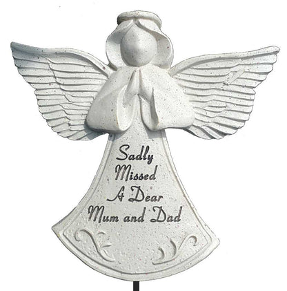 Mum & Dad Guardian Angel Stick Graveside Ornament