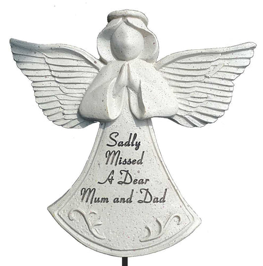 Mum & Dad Guardian Angel Stick Graveside Ornament