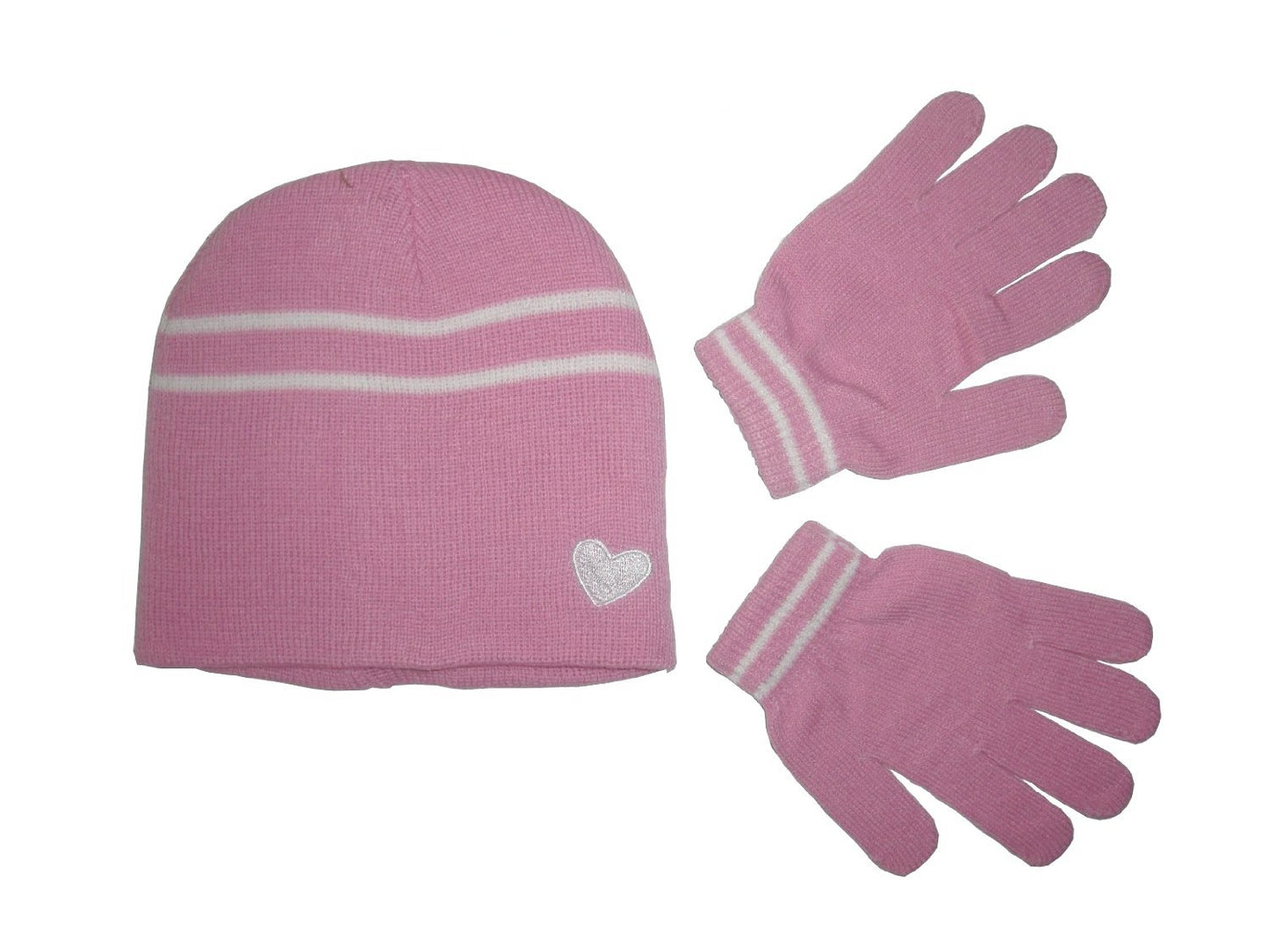 Girls Winter Magic Hat and Gloves Set  Pink
