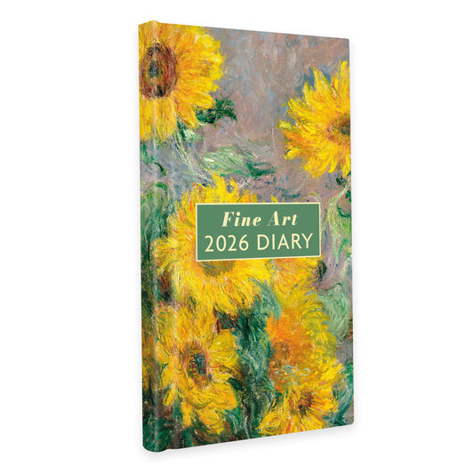 Fine Art 2026 Slim Weekly Diary | Hardback Pocket Planner with Forward Planning & Monet Water Lilies & Van Gogh Sunflowers Covers