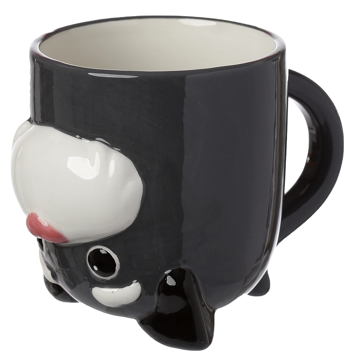 Puckator Dog Squad Upside Down Ceramic Shaped Tea Coffee Mug - Funny Home Accessories - Cute Gifts for Girlfriend - Large Mugs for Men Women Hot Drinks - Cups Presents - Secret Santa Gift - Cup Set