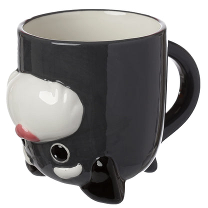 Puckator Dog Squad Upside Down Ceramic Shaped Tea Coffee Mug - Funny Home Accessories - Cute Gifts for Girlfriend - Large Mugs for Men Women Hot Drinks - Cups Presents - Secret Santa Gift - Cup Set