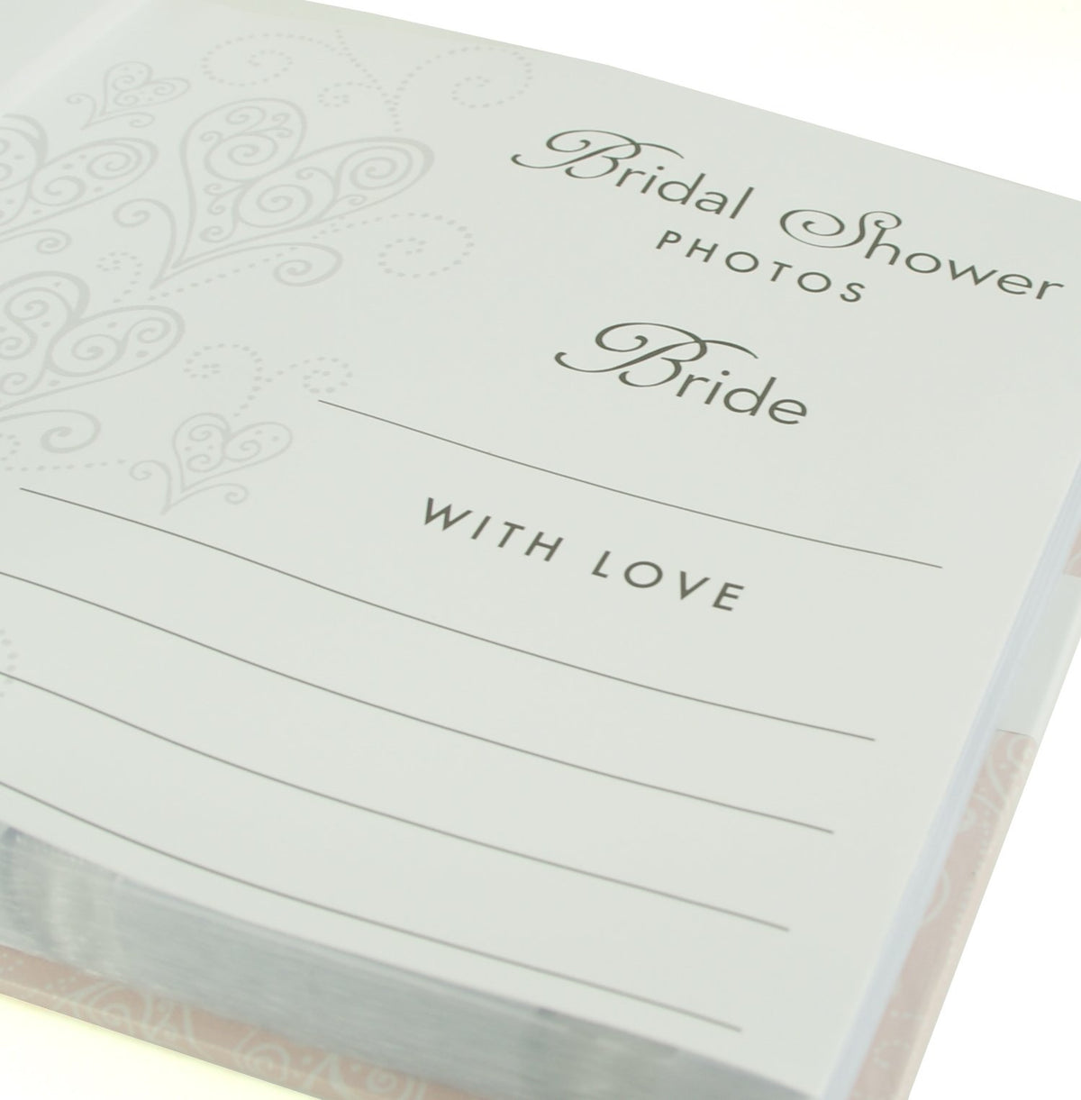 Love & Cherish Pearlised Paperwrap Bridal Shower Photo Album Wedding Gift by ukgiftstoreonline