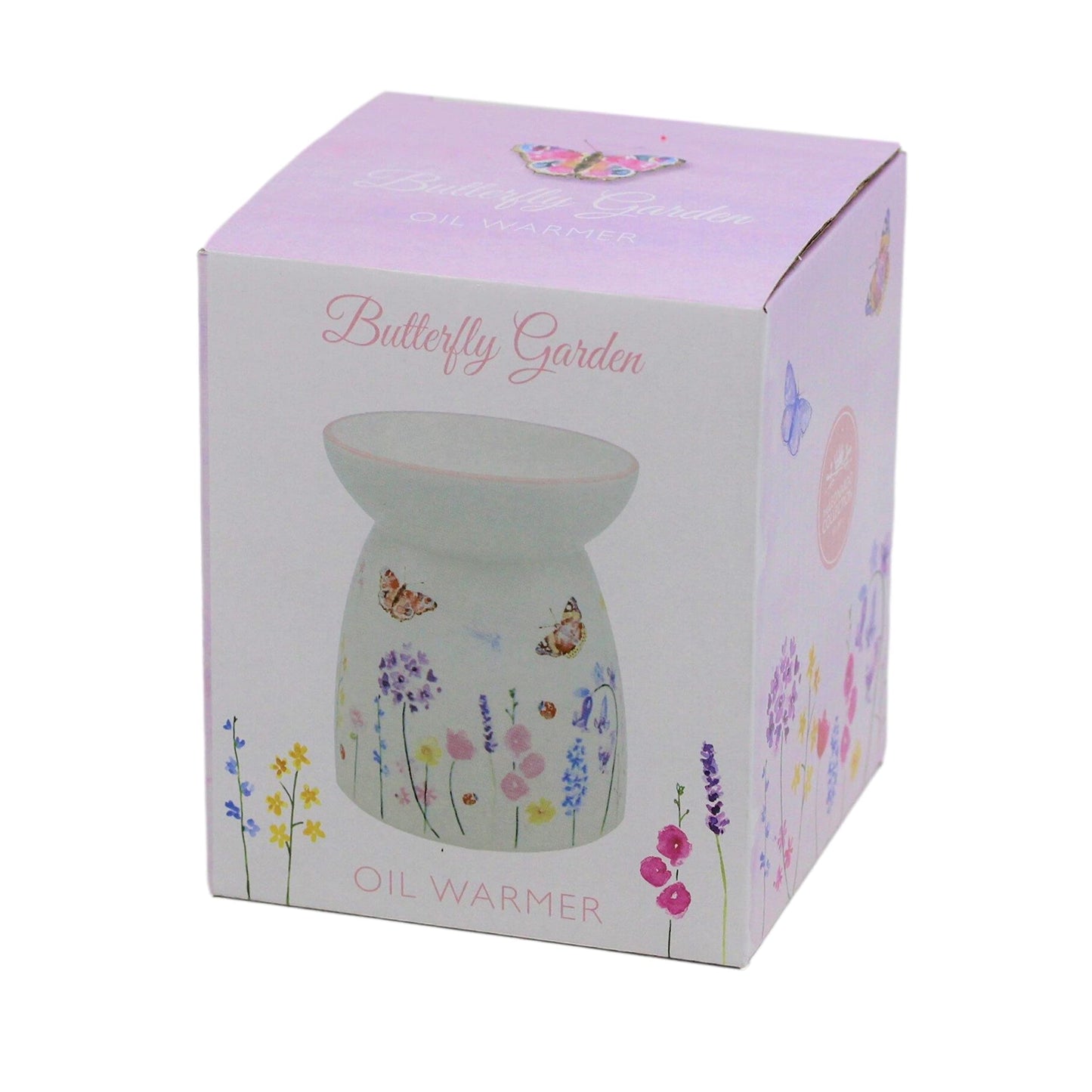 Ceramic Wax and Oil Warmer - Butterfly Garden Design