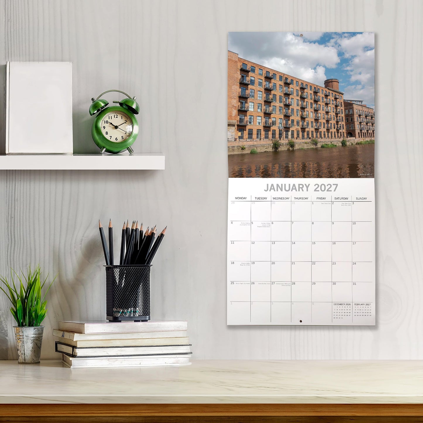 TGSC | Leeds 2026-2027 Calendar, 16-Month Square Wall Calendar (Sept 2026-Dec 2027), UK Planner with City Photography, Home or Office Organiser | 30 x 30 cm
