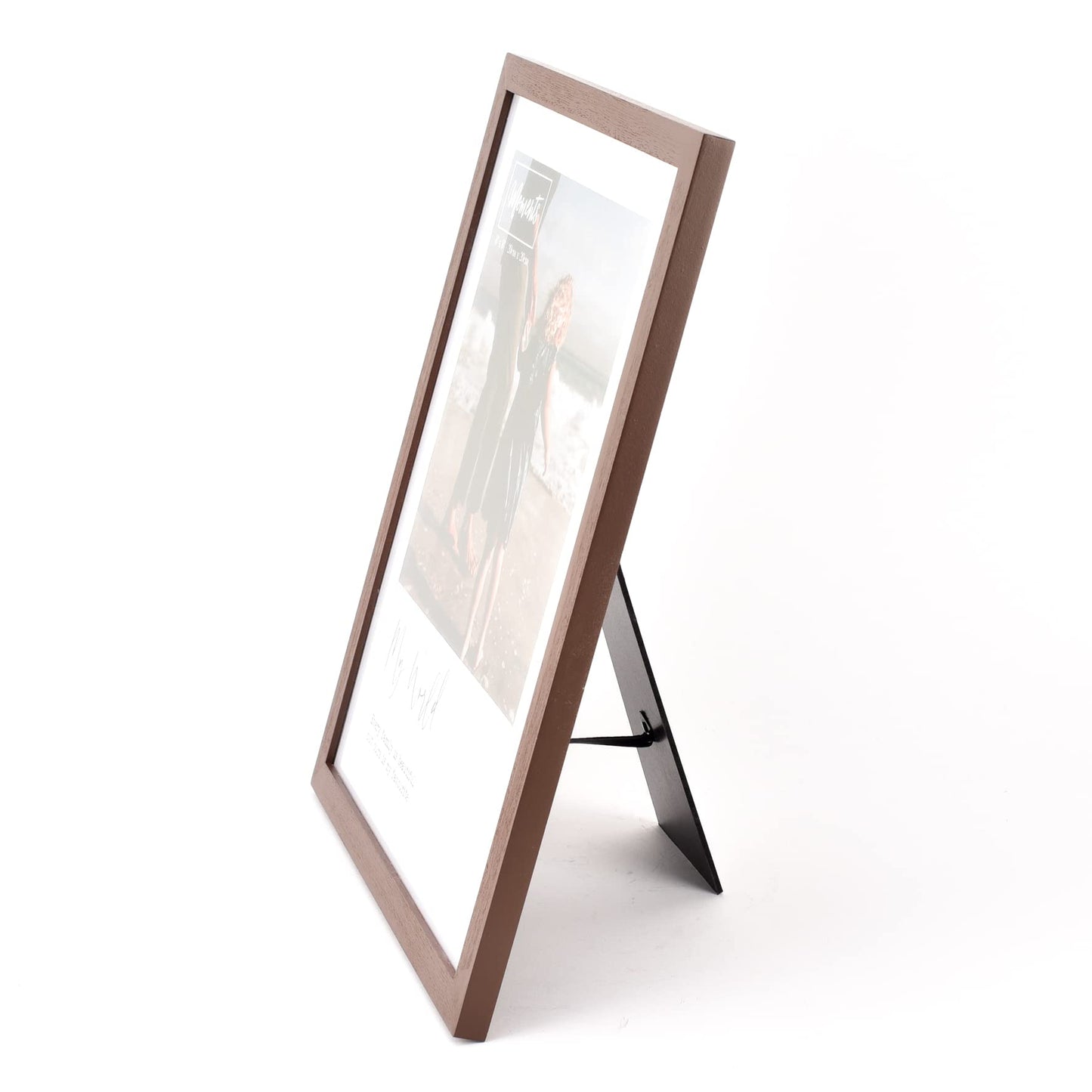 Moments Modern Wooden Brown Photo Frame With Sentiment 8" x 8" - Memories