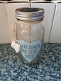 Petit Cheri - Mason Jar Money Bank - Thank Heaven For Little Boys