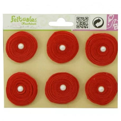 FELTABLES FASHION Iron On Embellishment  red   flower