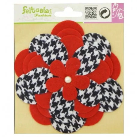 Feltables / Corsage Houndstooth Flower