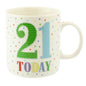 "21 Today" 21st Birthday Fine China Unisex Milestone Keepsake Mug in Presentation Box