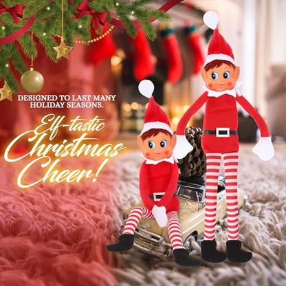 Elves Behavin' Badly Charming Red Long Leg Soft Body Vinylface Girl Elf with Hat - 30 cm