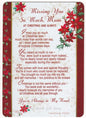 Loving Memory Christmas Graveside Memorial Card - Missing You Mum 6" x 4"