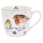 The Leonardo Collection LP52103 Winter Robins Breakfast Mug, Fine China, 13x10x10cm, Boxed