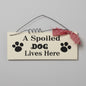 Small Wooden Sign Decoration with Red Gingham Ribbon and Wire