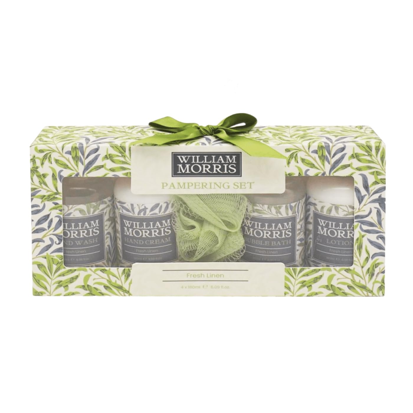 The Leonardo Collection William Morris Willow Bough Pamper Set For Women & Men | Luxury Bath Bombs, Shower Creams & Bubble Bath | Travel Wash Kit and Cruelty-Free Hydrating Gift For Teenage & Adults