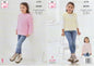 King Cole Kids Knitting Pattern Girls Sweater Cardigan & Waistcoat (6170)