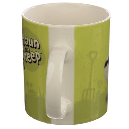 Puckator Shaun The Sheep Porcelain Tea Coffee Mug - Green - Funny Home Accessories - Cute Gifts for Girlfriend - Large Mugs for Men Women Hot Drinks - Cute Cups Presents - Secret Santa Gift - Cup Set