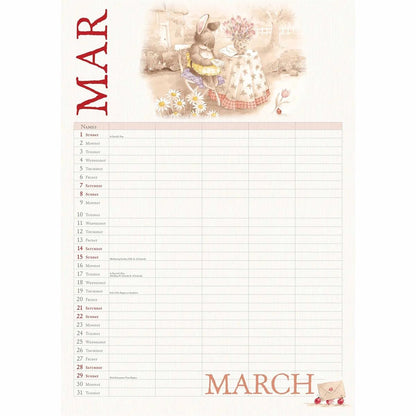 Carousel Worldwide, Country Companions 2026 A4 Wall Calendar Planner