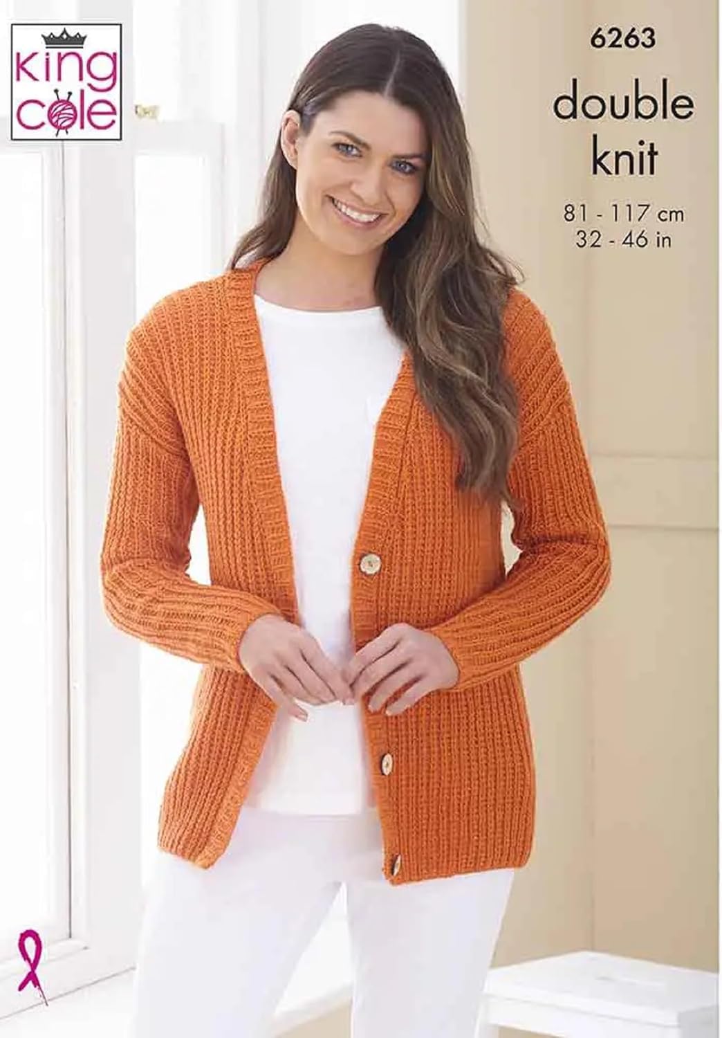 King Cole Ladies Double Knitting Pattern Womens Dropped Shoulder & Raglan Cardigan (6263)