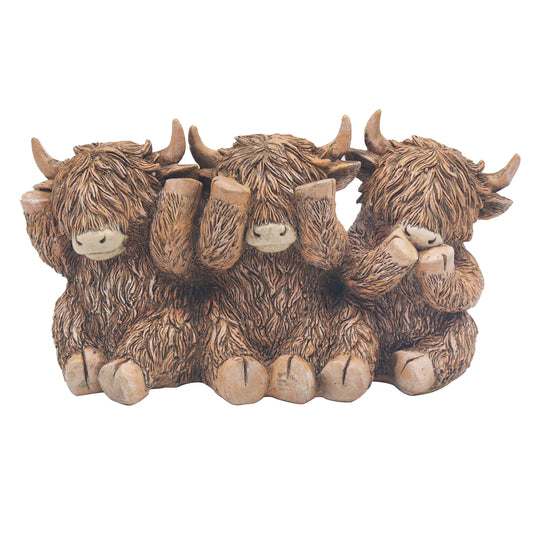 Lesser & Pavey Resin Scottish Cow Décor