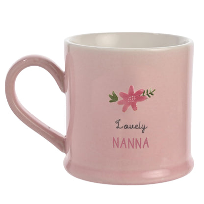 Celebrations - Love Life - 'Nanna' Grandmother/Grandma Family Birthday Celebration Ceramic Mug - Kitchen Gifting and Homeware for Tea, Coffee & Hot Drinks - 330ml / 11.15oz.