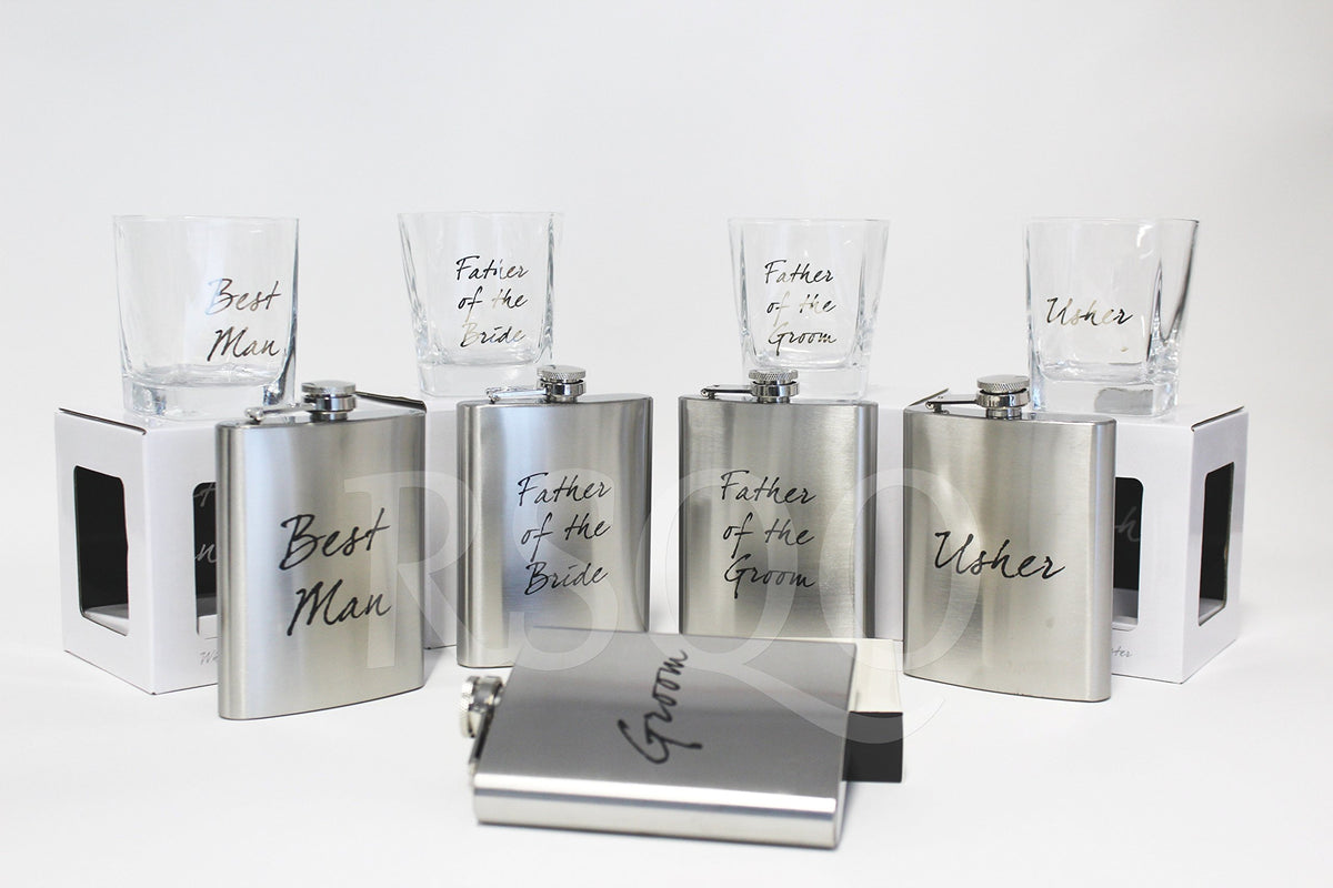 Usher Silver Aluminium Keepsake Hip Flask - Wedding Favour