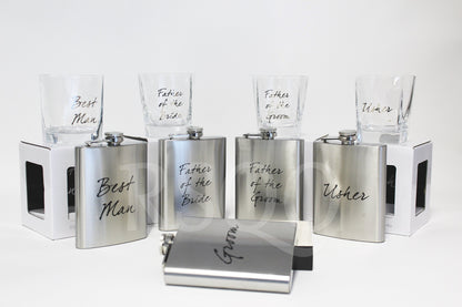 Usher Silver Aluminium Keepsake Hip Flask - Wedding Favour