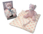 Baby Girls Soft Teddy Bear IBlanket - Boxed Gift Set