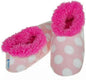 Snoozies Fleece Slippers Polka Dots: Pink: Small (Size 3-4)