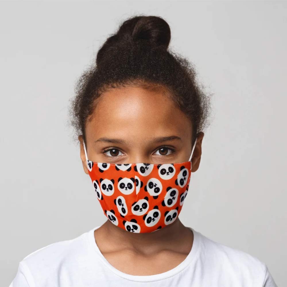 Puckator Reusable Face Covering - Non Medical - Size Small (Age 4-12 - 20cm x 11cm) Twin Pack (Cutiemals Panda)