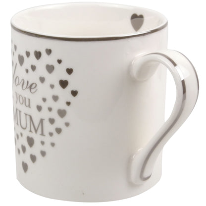 Leonardo Silver Heart Mug for Birthday Celebrations