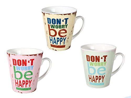 Dont Worry Be Happy Mug Porcelain Approx. 10 x 8.5 cm Coffee Tea Mug