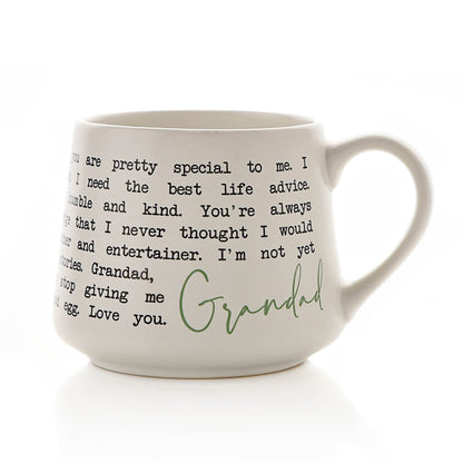 Widdop and Co Stoneware Mug with Sentiment Wording - Grandad