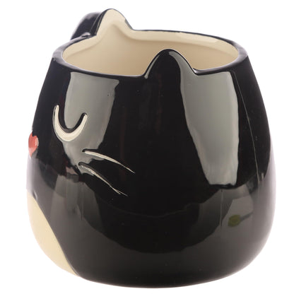 Puckator Feline Fine Black Cat Shaped Tea Coffee Mug - Funny Home Accessories - Cute Gifts for Girlfriend - Large Mugs for Men Women Hot Drinks - Cute Cups Presents - Secret Santa Gift - Cup Set