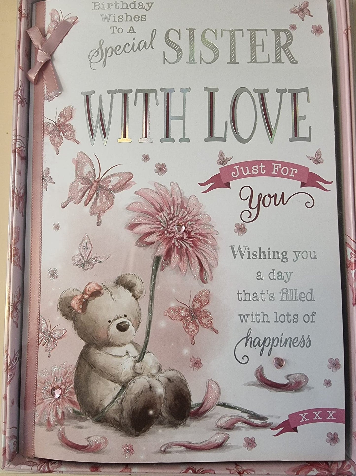 birthday wishes to a special sister with love boxed card