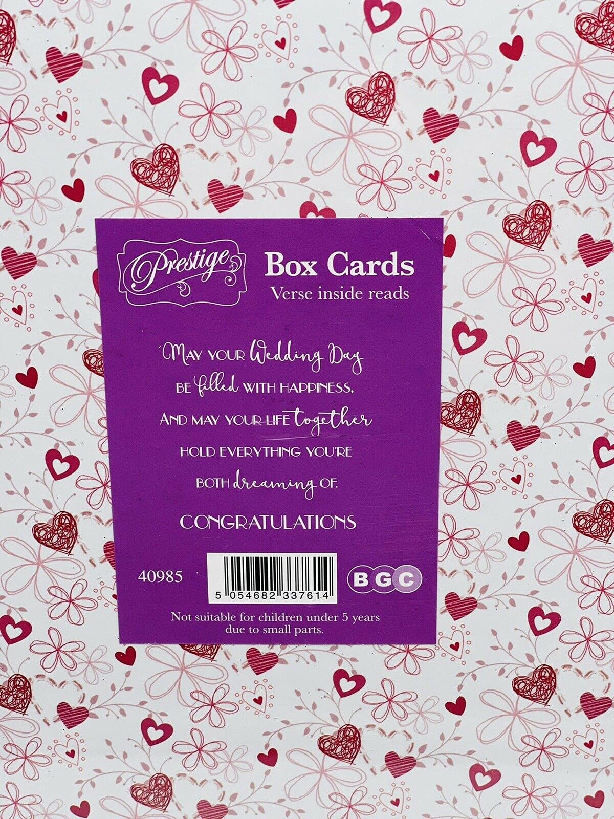 CONGRATULATIONS ON YOUR WEDDING DAY BOXED CARD