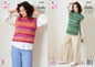 King Cole Ladies Chunky Knitting Pattern Womens Sweater & Tunic (6245)