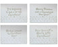 Set of 4 Gold Glitter Mirror Christmas Place Mats