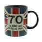 70th Birthday Gift - Union Jack Mug Vintage Style