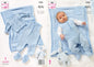 Jacket, Dungarees, Bootees and Blanket in King Cole Cherished 4 Ply (5983)
