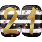 Amscan 3812101 S/Shape:Pink&Gold Age 21 Holo