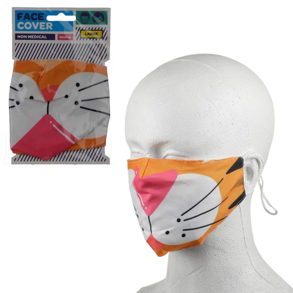 Puckator Cutiemals Tiger Reusable Face Covering - Large