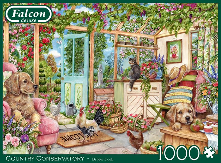 Jumbo, Falcon de luxe - Country Conservatory, Jigsaw Puzzles for Adults, 1,000 piece