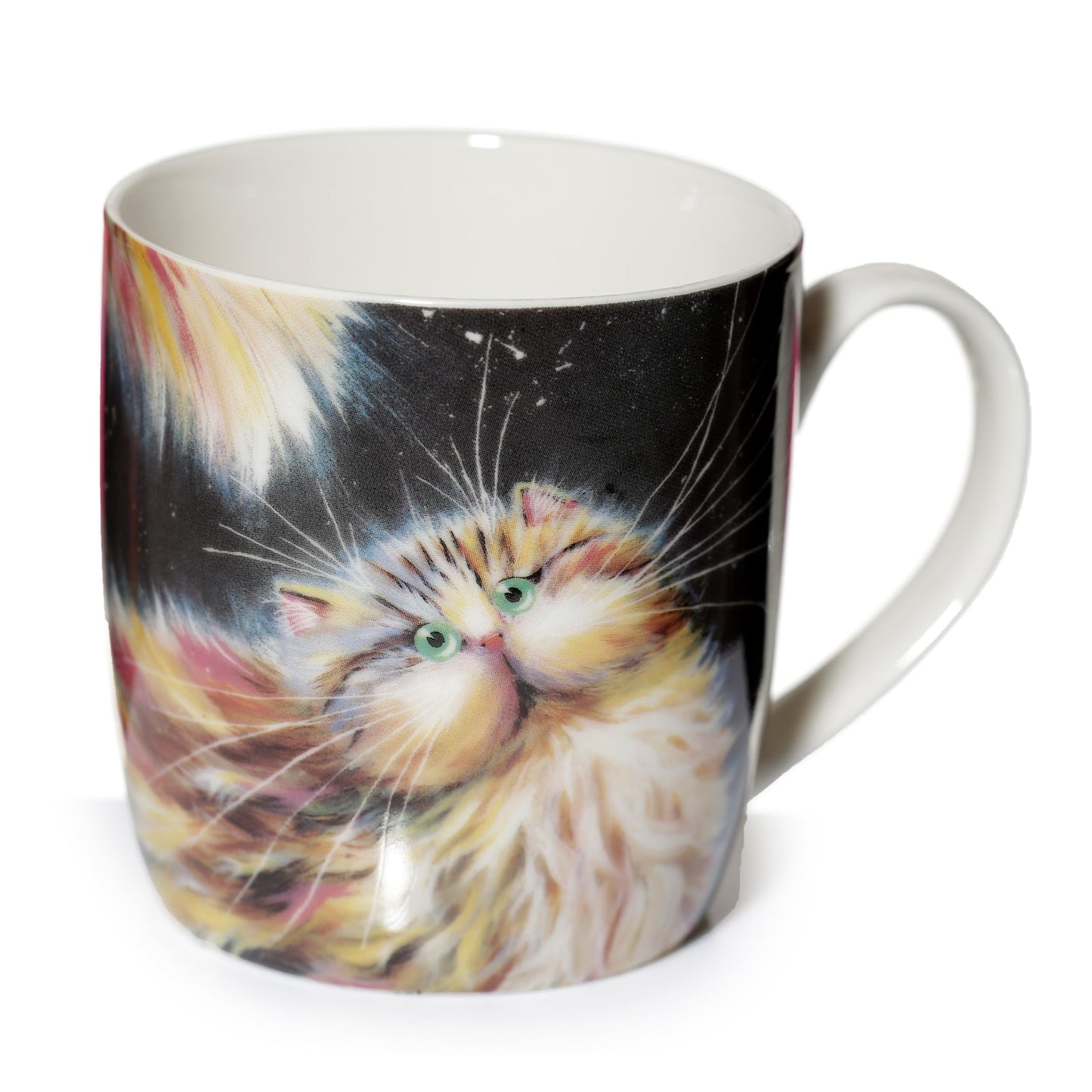 Puckator Kim Haskins Rainbow Cat Porcelain Tea Coffee Mug - Funny Home Accessories - Cute Gifts for Girlfriend Large Mugs for Men Women Hot Drinks - Cute Cups Presents Secret Santa Gift Cup Set